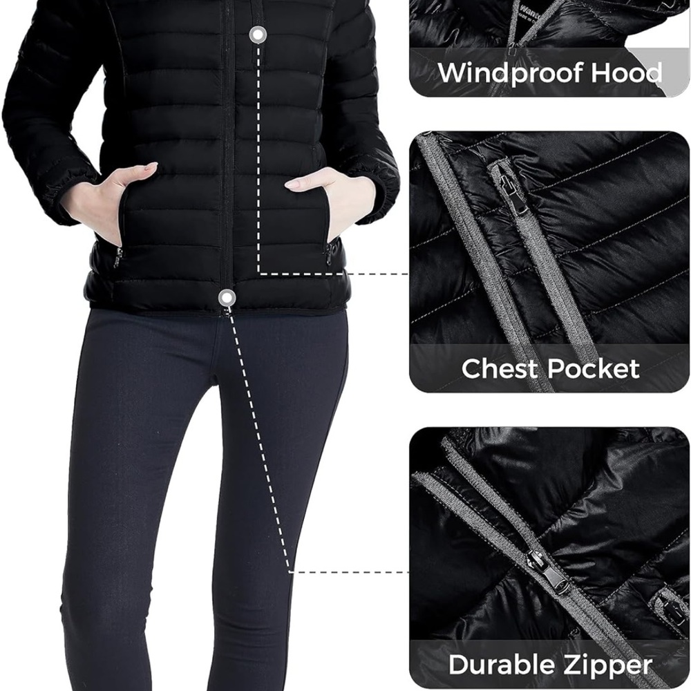 Wantdo Packable Down Lightweight Puffer Jacket, S… - image 5